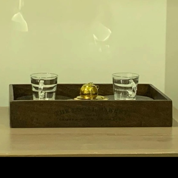 New Gold Stainless Steel Loose Leaf Tea Strainer Filter Chain Saucer Minimalist - Picture 15 of 16